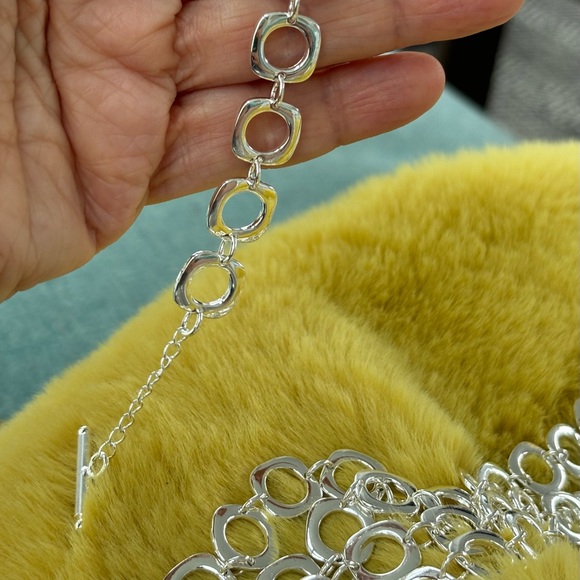 925 STERLING SILVER CHAIN NECKLACE WITH MATCHING BRACELET IN TIFF & CO POUCH - Picture 6 of 8